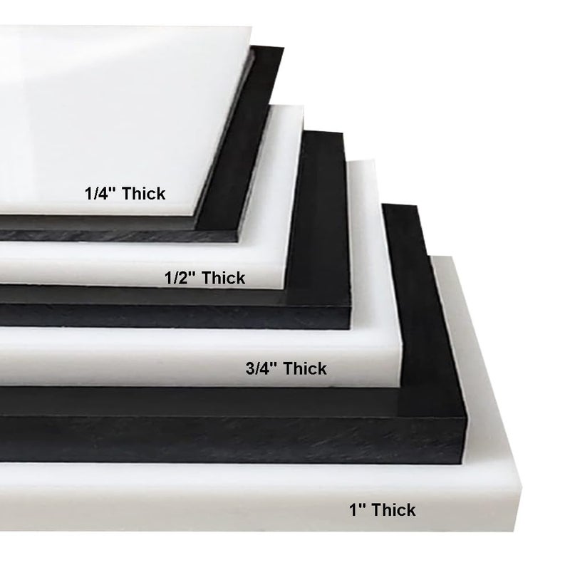 GLN High-Density Polyethylene (HDPE) Plastic Sheet 1/2" Thick 12" X 12"- Black HDPE Sheet,for Machining, Home Improvements, DIY Projects, Engineering,High-Density Polyethylene Plastic Block (Pack of 1) - Image 5
